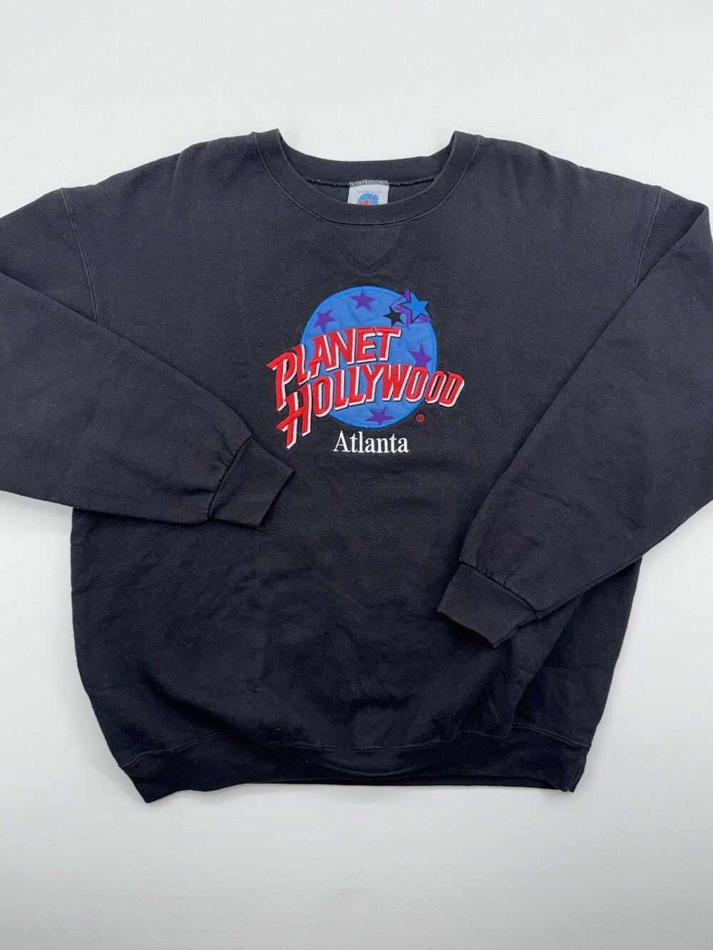 Vintage 90s Planet Hollywood Atlanta Sweatshirt Embroidered Size X Large EUC